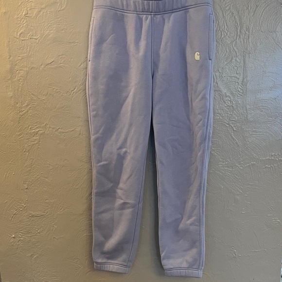 Carhartt Soft Lavender Heather Relaxed Fit Fleece Jogger Small - Picture 2 of 9